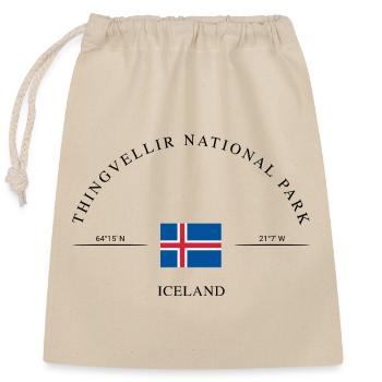 Thingvellir National Park – Souvenir &amp; Gift - Closable cotton gift bag (25x30cm) - nature - Front