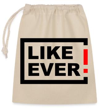 LIKE EVER! - Closable cotton gift bag (25x30cm) - nature - Front