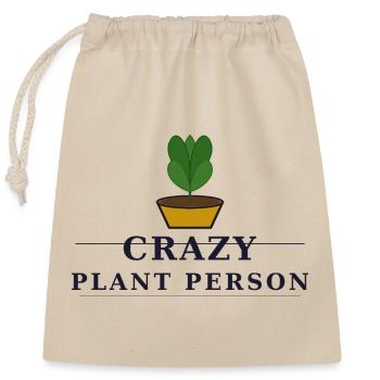Personne folle des plantes - Sac cadeau en coton avec cordon (25 x 30 cm) - nature - Devant