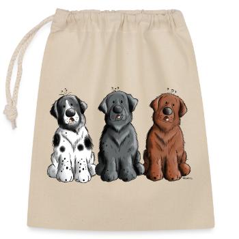 Terre-Neuve - Sac cadeau en coton avec cordon (25 x 30 cm) - nature - Devant