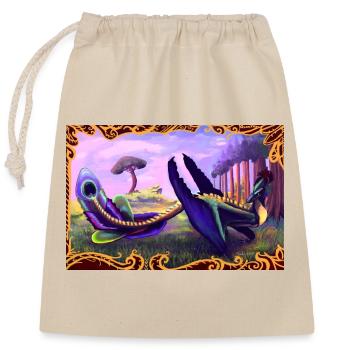 Dinosaure - Sac cadeau en coton avec cordon (25 x 30 cm) - nature - Devant