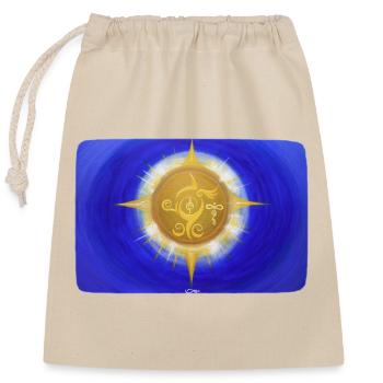 CreationLight of Divine Protection 1 - Closable cotton gift bag (25x30cm) - nature - Front