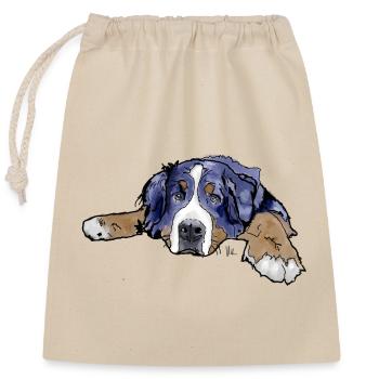 Bernese Mountain Dog - Closable cotton gift bag (25x30cm) - nature - Front