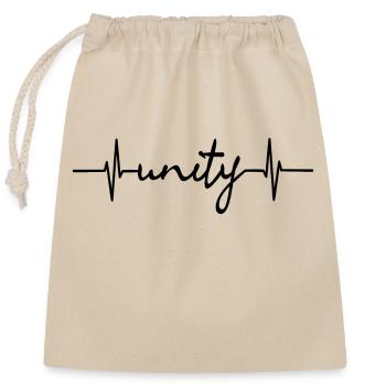UNITY - Closable cotton gift bag (25x30cm) - nature - Front