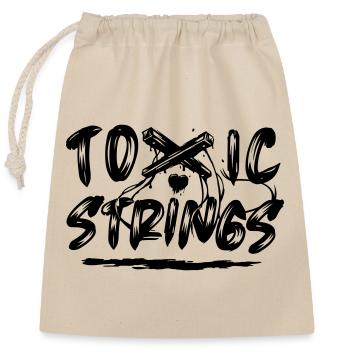 Toxic Strings - Closable cotton gift bag (25x30cm) - nature - Front