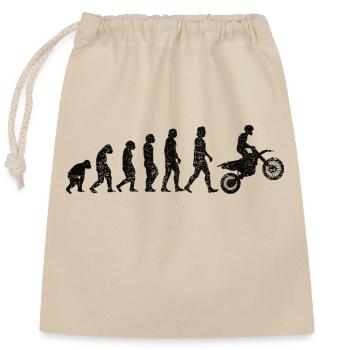 Motorradfahrer Geschenk Mofa Motorrad Motorcross - Verschließbarer Geschenkbeutel aus Baumwolle (25x30cm) - Natur - Vorne