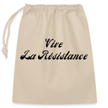 Vive la résistance - Sac cadeau en coton avec cordon (25 x 30 cm) - nature - Devant