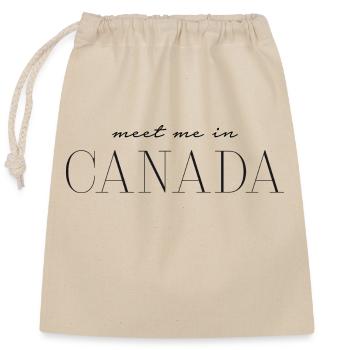 Rencontrez-moi au Canada - Kanada - Sac cadeau en coton avec cordon (25 x 30 cm) - nature - Devant