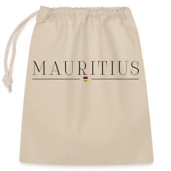 I love Mauritius - Closable cotton gift bag (25x30cm) - nature - Front