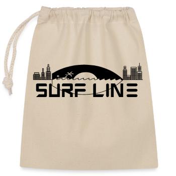 Surfline 3 Black version - Sac cadeau en coton avec cordon (25 x 30 cm) - nature - Devant