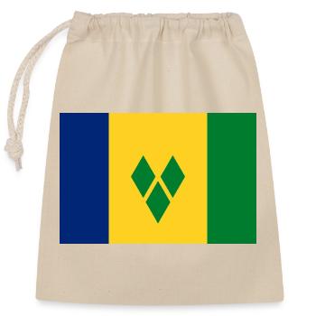 Saint Vincent and the Grenadines - Closable cotton gift bag (25x30cm) - nature - Front