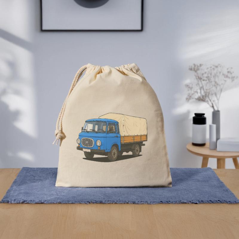 Ost-Pritsche Verschließbarer Geschenkbeutel aus Baumwolle (25x30cm)