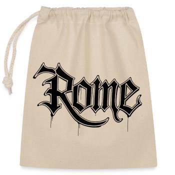 Rome - Sac cadeau en coton avec cordon (25 x 30 cm) - nature - Devant