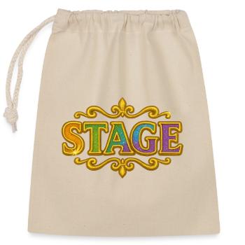 Stage | Bühne Kostüm Show Design - Verschließbarer Geschenkbeutel aus Baumwolle (25x30cm) - Natur - Vorne