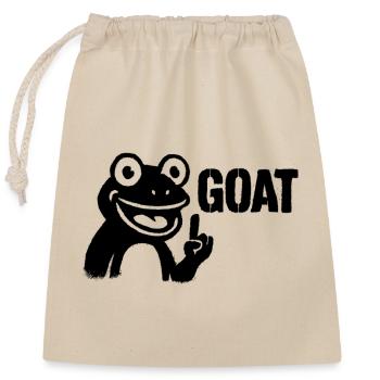 Goat Youth Word | Frog GOAT Pose - Closable cotton gift bag (25x30cm) - nature - Front