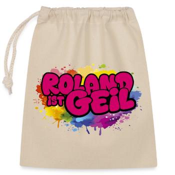 Roland Geil Farbexplosion Schlagersänger Concert - Sac cadeau en coton avec cordon (25 x 30 cm) - nature - Devant