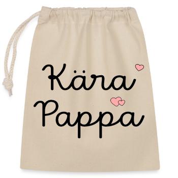Dear Dad, - Closable cotton gift bag (25x30cm) - nature - Front