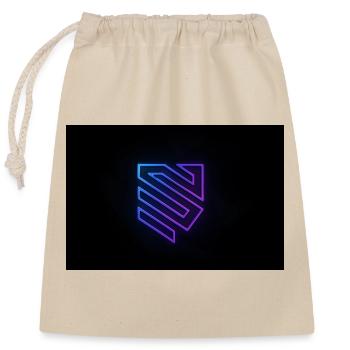Dégradé du logo géométrique néon - Sac cadeau en coton avec cordon (25 x 30 cm) - nature - Devant