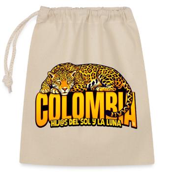 Jaguar Colombia Hijo del Sol y la Luna - Verschließbarer Geschenkbeutel aus Baumwolle (25x30cm) - Natur - Vorne