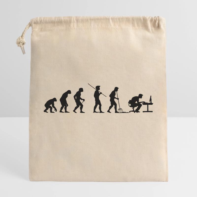 Programmierer Computerfreak Evolution Verschließbarer Geschenkbeutel aus Baumwolle (25x30cm)