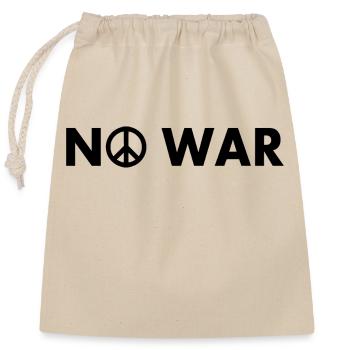 No war - Closable cotton gift bag (25x30cm) - nature - Front