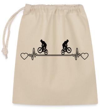Bike Cycling Mountainbike Bike Tour - Closable cotton gift bag (25x30cm) - nature - Front