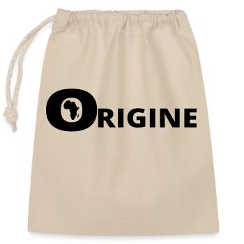 ORIGINE AFRIQUE - Sac cadeau en coton avec cordon (25 x 30 cm) - nature - Devant