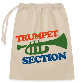 Trompetensektion Logo Tee - Verschließbarer Geschenkbeutel aus Baumwolle (25x30cm) - Natur - Vorne