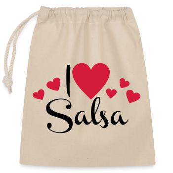 2541614 113586423 salsa - Sac cadeau en coton avec cordon (25 x 30 cm) - nature - Devant