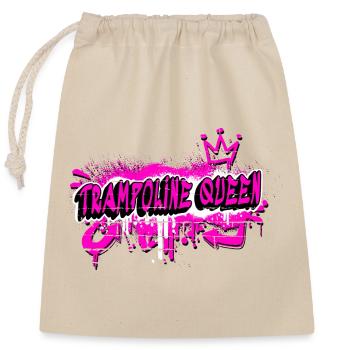 Trampoline Graffiti Queen - Sac cadeau en coton avec cordon (25 x 30 cm) - nature - Devant
