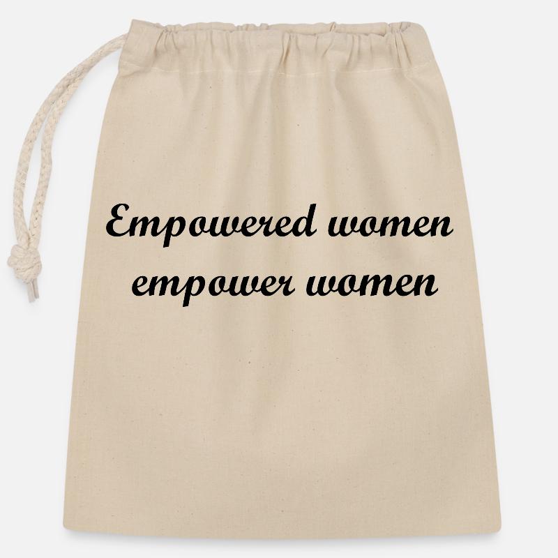 Empowered Women, Empower Women - Closable cotton gift bag (25x30cm) - nature