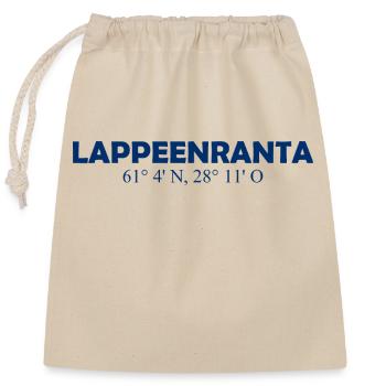Lappeenranta - Finlande - Coordonnées - Longitude - Sac cadeau en coton avec cordon (25 x 30 cm) - nature - Devant