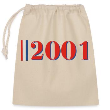 Year 2001 - Closable cotton gift bag (25x30cm) - nature - Front