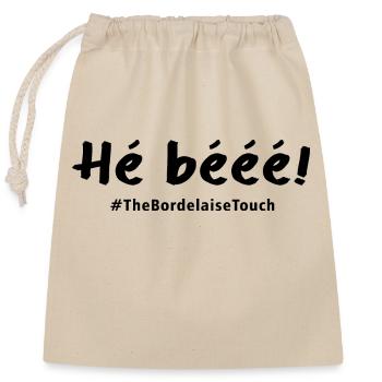 Hé bééé ! - Sac cadeau en coton avec cordon (25 x 30 cm) - nature - Devant