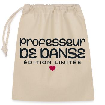 Professeur de danse - Sac cadeau en coton avec cordon (25 x 30 cm) - nature - Devant