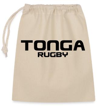 Tonga Rugby - Sport - South Seas - Polynesia - Closable cotton gift bag (25x30cm) - nature - Front