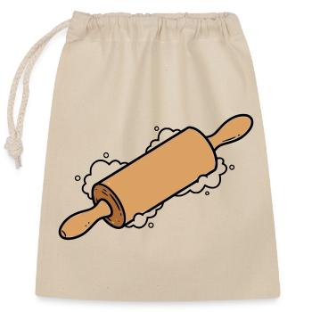 Rolling Pin Rolling Dough Roll Baking - Closable cotton gift bag (25x30cm) - nature - Front