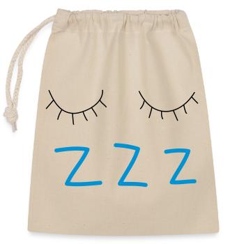 sleep - Closable cotton gift bag (25x30cm) - nature - Front
