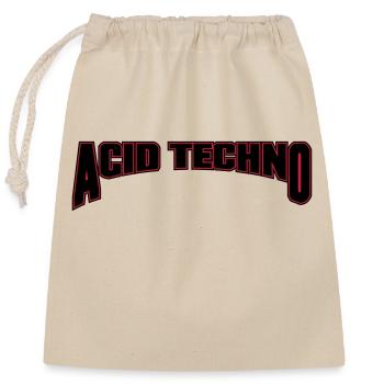 Acid Techno - Closable cotton gift bag (25x30cm) - nature - Front