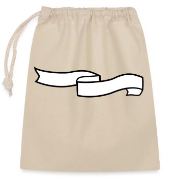 Banner swinging - Closable cotton gift bag (25x30cm) - nature - Front