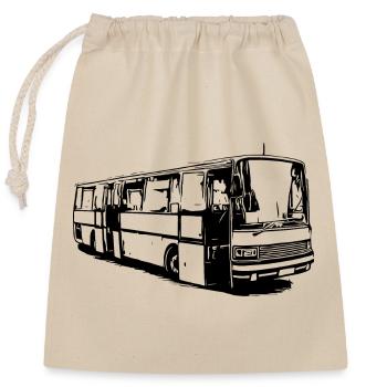 Setra Bus Setra S215 UL - Verschließbarer Geschenkbeutel aus Baumwolle (25x30cm) - Natur - Vorne