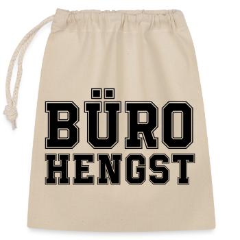 Office Hengst - Closable cotton gift bag (25x30cm) - nature - Front