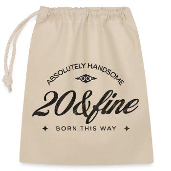 Anniversaire Millésime 2006 - Niveau 20 - Sac cadeau en coton avec cordon (25 x 30 cm) - nature - Devant