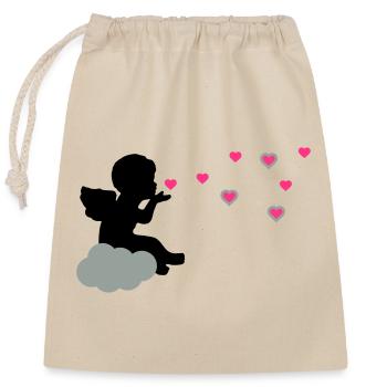 Cher ange - Sac cadeau en coton avec cordon (25 x 30 cm) - nature - Devant
