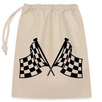 drapeaux de course - Sac cadeau en coton avec cordon (25 x 30 cm) - nature - Devant