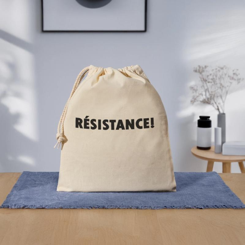Résistance Closable cotton gift bag (25x30cm)