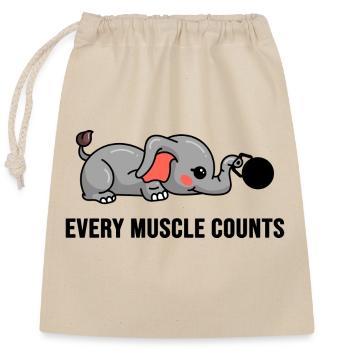 Musculation Muscle Protéine Musculation - Sac cadeau en coton avec cordon (25 x 30 cm) - nature - Devant