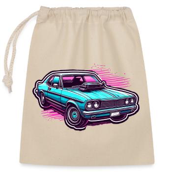Car / Vehicle / Passenger Car / Mobile / Old Timer / Driving - Closable cotton gift bag (25x30cm) - nature - Front