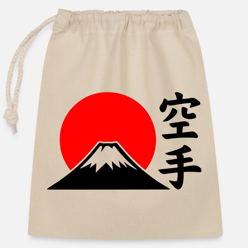 Fuji-San - Closable cotton gift bag (25x30cm) - nature