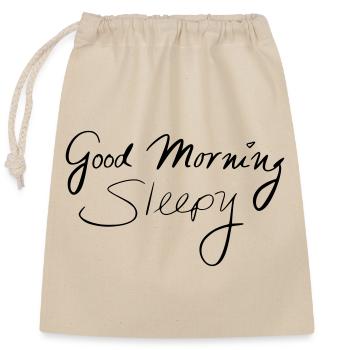 Good Morning Sleepy - Closable cotton gift bag (25x30cm) - nature - Front